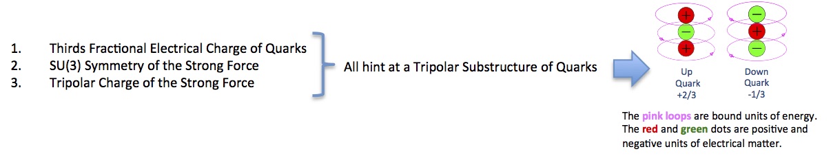 3 Indications of Quark Tripolar Substructure